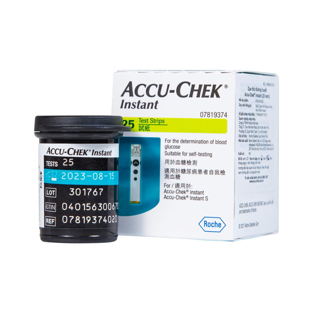 Que thử đường huyết ACCU-CHEK Instant  (Hộp 25 que)