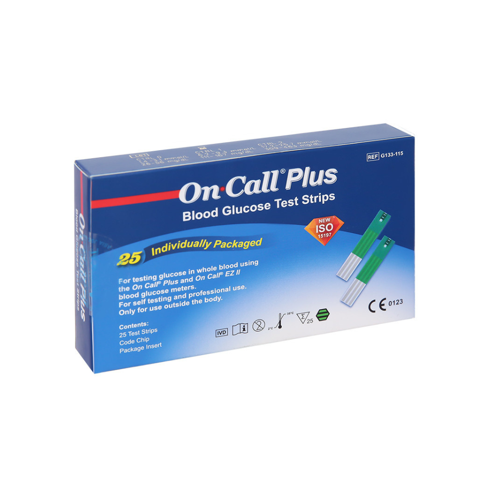 Que thử đường huyết On Call Plus (Hộp 25 que)