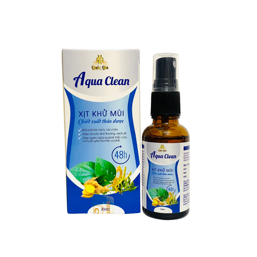 Xịt khử mùi chiết xuất thảo dược Aqua Clean (Chai 30ml)