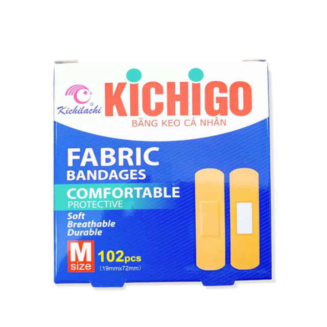 Băng keo cá nhân KICHIGO miếng bé size M (Hộp 102 miếng)