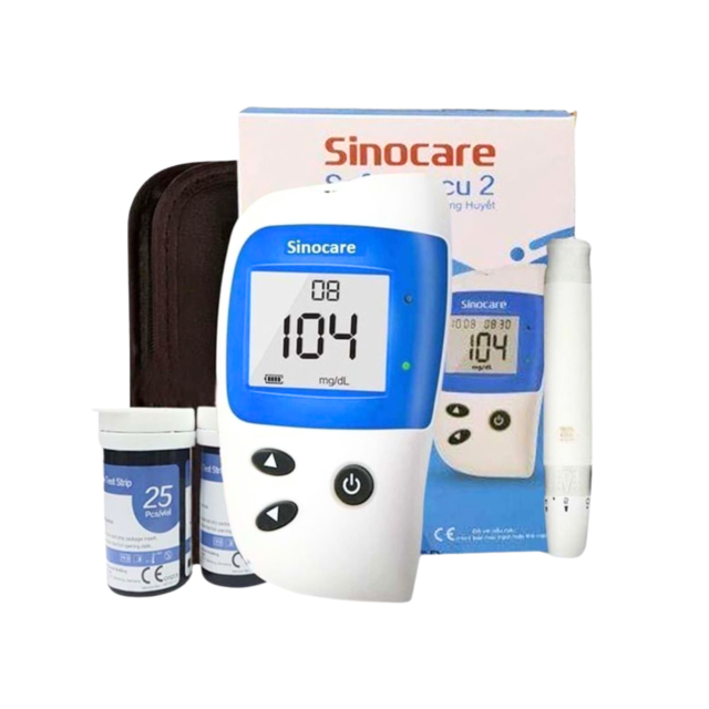 Máy đo đường huyết Safe-Accu 2 (tặng kèm hộp 50 que thử đường huyết + 50 kim chích máu)