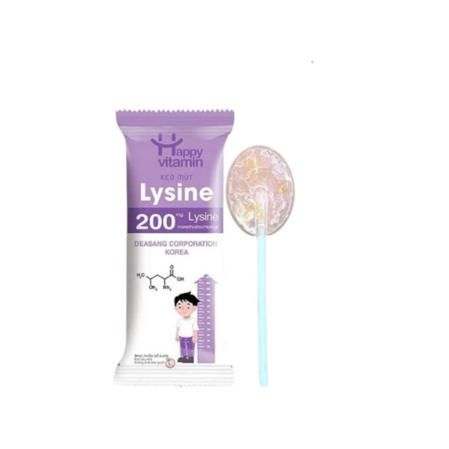 Kẹo Mút Bổ Sung Lysine Hữu Cơ Happy Vitamin: Hỗ Trợ Giúp Hấp Thu Canxi Tốt Hơn