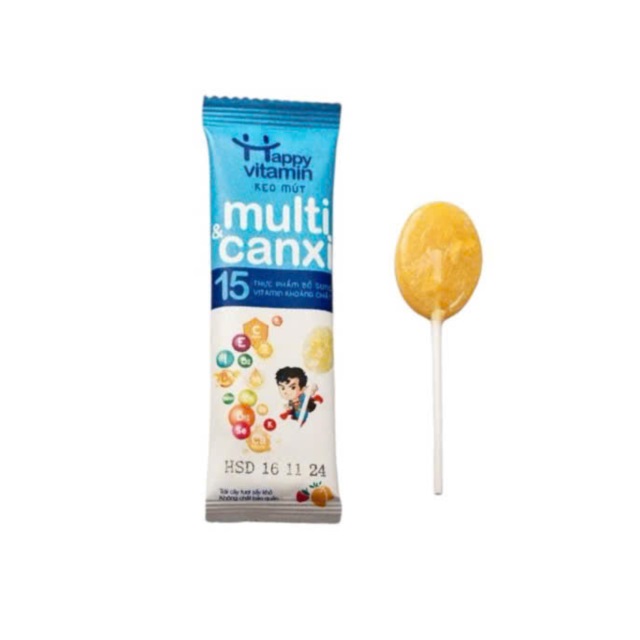 Kẹo Mút Bổ Sung Canxi và 15 Vitamin Tổng Hợp Cho Bé MULTI&CANXI Giúp Trẻ Phát Triển Toàn Diện