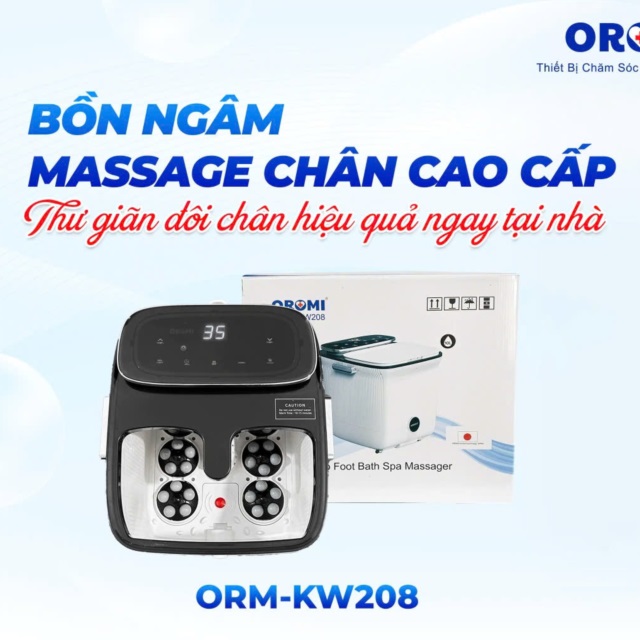 Bồn Ngâm Chân Massage Tự Động OROMI ORM-KW208 - Máy Ngân Chân Mát Xa Tư Động Cao Cấp