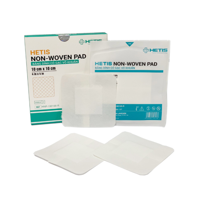 Băng dính có gạc vô khuẩn Hetis Non-Woven Pad (Hộp 25 miếng, nhiều kích thước)