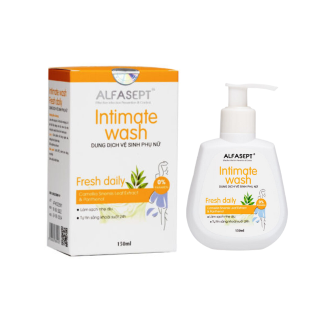 ​Dung dịch vệ sinh phụ nữ Alfasept Intimate Wash Fresh Daily (Chai 300 ml)