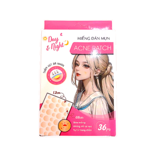 Miếng dán mụn giúp giảm mụn sưng viêm Acnes Clear Day & Night (36 Miếng)