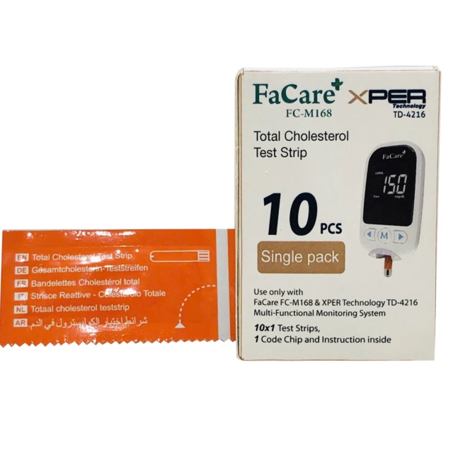 Que thử Cholesterol FaCare FC-M168 (Hộp 10 cái)
