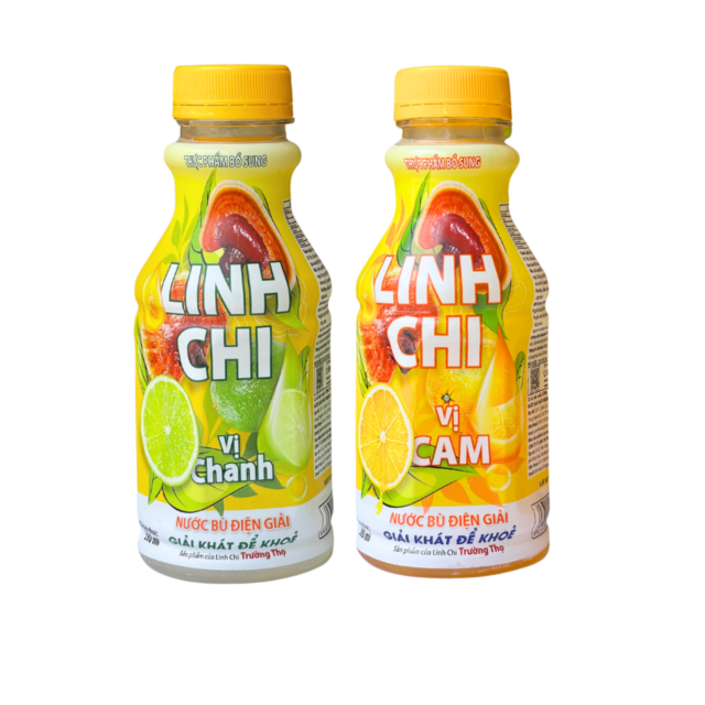 Nước bù điện giải Linh Chi vị Cam/Chanh (Chai 390 ml)